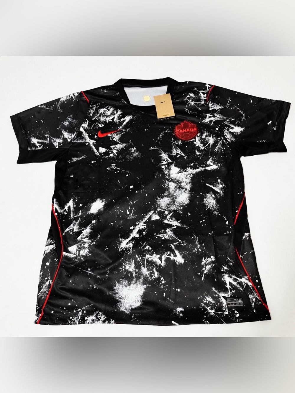 Team Canada Black Alternate Soccer Jersey Size Large Mens